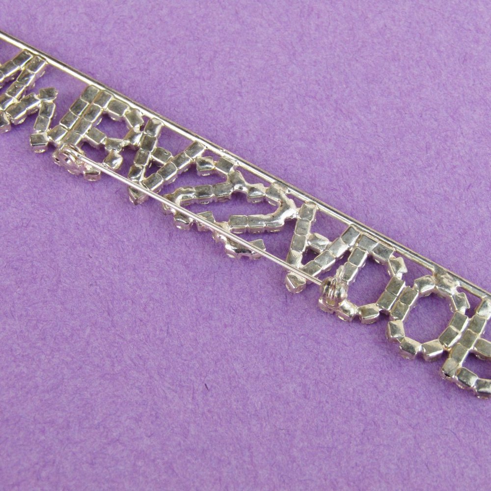 Vintage Brooch Ambassador Rhinestone - Picture 3 of 3